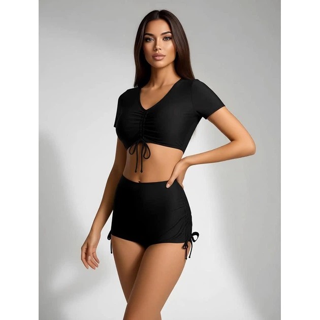Maillot de bain femme avec shorts et top Fuba noir