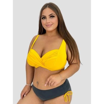 Underwire Swimsuit Grey-Yellow — Comfort for Full Busts