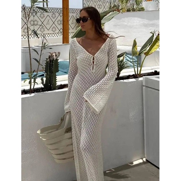 Robe longue de plage blanche - légèreté et romantisme