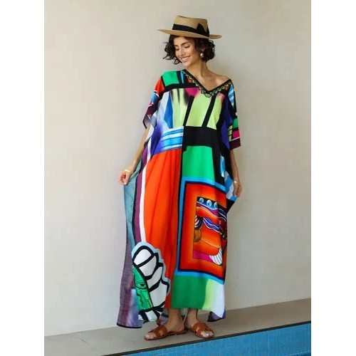 Baumwoll-Tunika-Kleid von Z.Five in Rot — Perfekt für den Strand