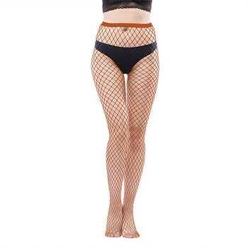 Women's Caramel Fishnet Tights — Style and Comfort