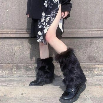 Plush Black Leg Warmers — Style and Comfort for Cold Days
