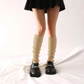 Beige Women's Acrylic Leg Warmers — Soft and Comfortable