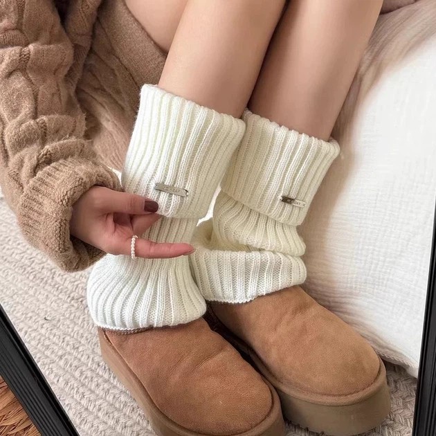 Milk Color Fingerless Knee-Highs — Stylish Accessory by Honey Fashion Accessories