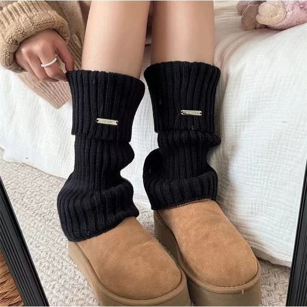 Довгі гетри гольфи без пальців чорного кольору від Honey Fashion Accessories