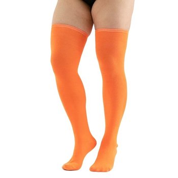 Women's Plus Size Orange Knee-High Socks — Stylish Accessory