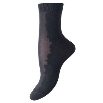 Women's Mid-Season Socks Light Step — Black Cotton Pair