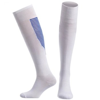 Men's Football Socks by Zelart — Breathable Comfort, White-Blue