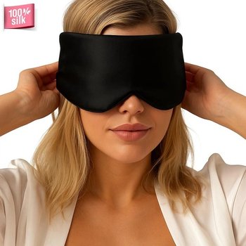 Silk Sleep Mask in Black — Comfortable Rest and Relaxation