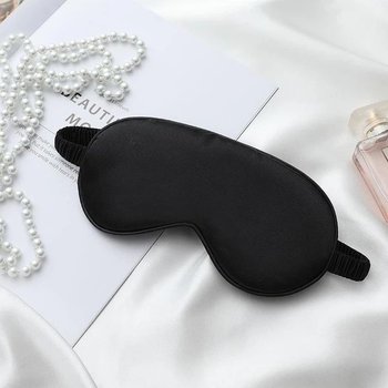 Silk Sleep Mask in Black Color — Comfortable Rest