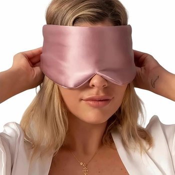Silk Sleep Mask in Pink — Comfortable Sleep Experience