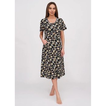 Women's Summer Robe Trikimir Yellow-Black — Comfort for Home