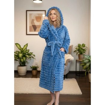 Sharkey Plush Bathrobe in Blue — Softness and Comfort