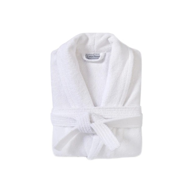 Махровый халат unisex Lotus Home Basic Line белый — комфорт и стиль