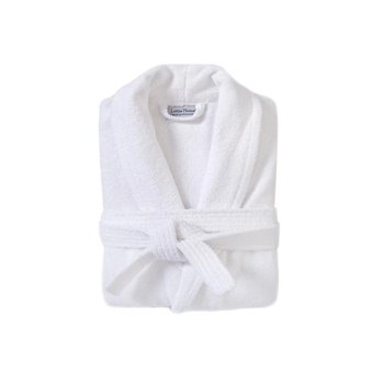 Cotton Bathrobe unisex Lotus Home Basic Line white — comfort and style