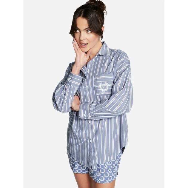Chemise de pyjama en coton bleu pour femme de Victoria's Secret