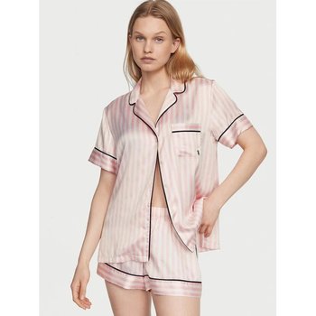 Victoria's Secret Pajama Set — Shiny Satin Short Pajama in Pink Lavender