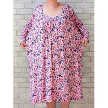 Women's Bamboo Nightgown in Rich Pink Color