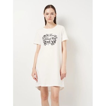 Women's Cotton Nightgown ROZA in Milk Color — Comfort and Style