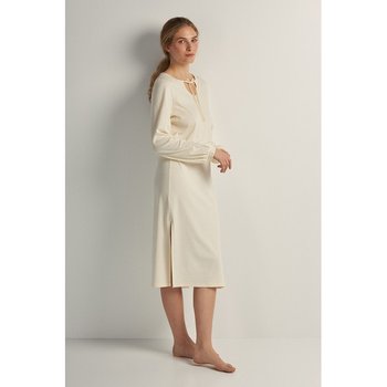 Women's Cotton Nightgown in Cream Polka Dot