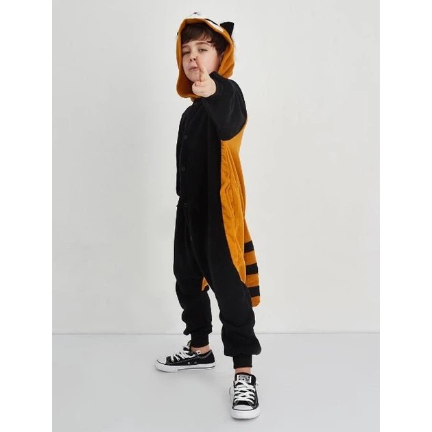 Kigurumi orange pour adultes et enfants - doux et confortable