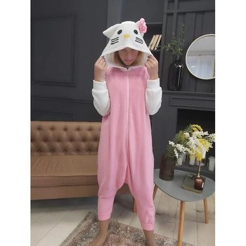 Women's Fleece Kigurumi — Pink Hello Kitty Cat