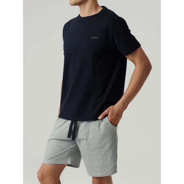 Herren Baumwoll-Pyjama-Set — Bequeme Nachtwäsche