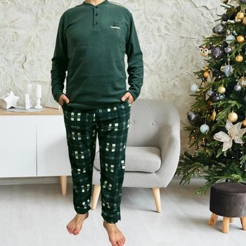 Men's Warm Fleece Pajama by SNC - Elegant Green