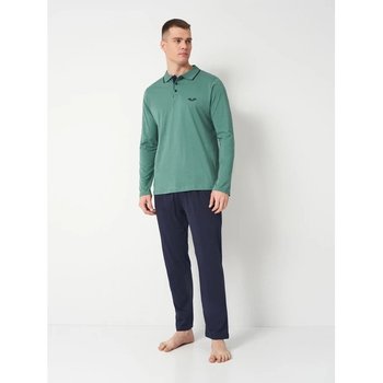 Men's Cotton Pajama Set — Green for Comfortable Relaxation