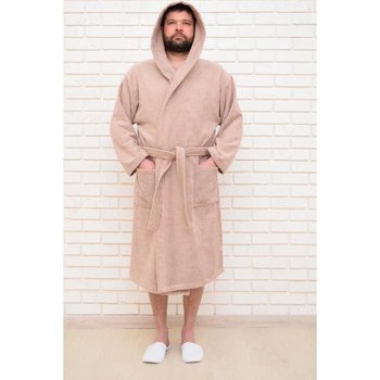 Men's Plush Bathrobe Nostra Coffee with Milk — Comfort and Style