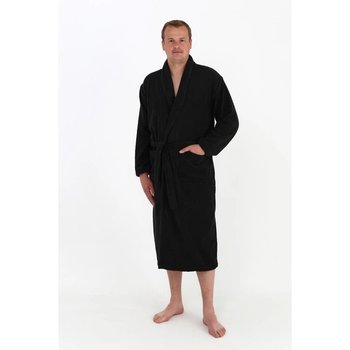 Men's Black Terry Bathrobe — Comfort Made from 100% Cotton