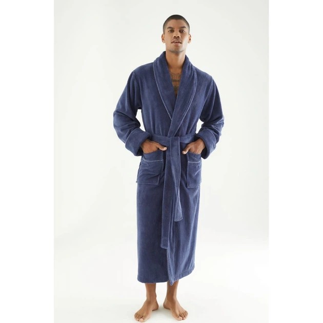 Men's Bathrobe «NUSA» in Bamboo and Cotton — Style and Comfort