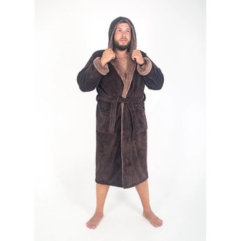 Men's Brown Plush Robe — Comfort and Style