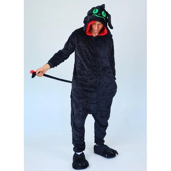 Men's Kigurumi Night Fury 'Toothless' Black — Comfort for Home