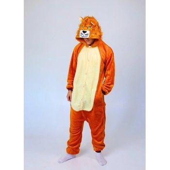 Men's Kigurumi Pajama Lion in Orange — Soft Comfort
