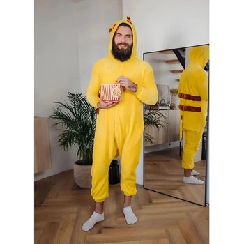 Men's Pikachu Kigurumi in Yellow — Soft Comfort for Home