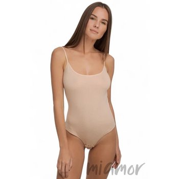 Women's Bodysuit with Thin Straps Luna Tilda in Beige