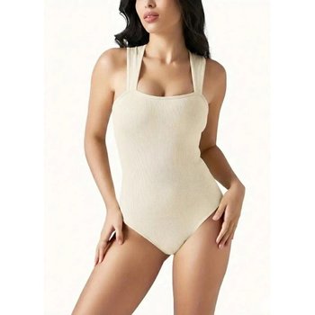 Women’s Ribbed Bodysuit in Ivory – Elegant Everyday Style