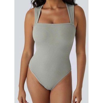 Women's Ribbed Bodysuit in Grey — Stylish Wardrobe Essential