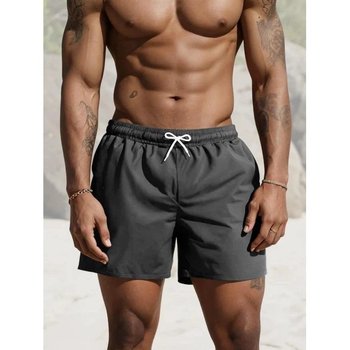 Men's Swimming Shorts in Grey – Quick-Dry Polyester