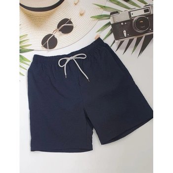 Men's Dark Blue Beach Shorts — Comfortable Swimwear