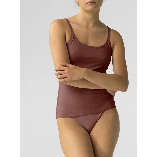 Damen Tanktop von Atlantic in Cappuccino — Bequemer Baumwoll-Basics
