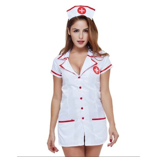 Nurse Costume — White Lightweight Outfit for Role Play