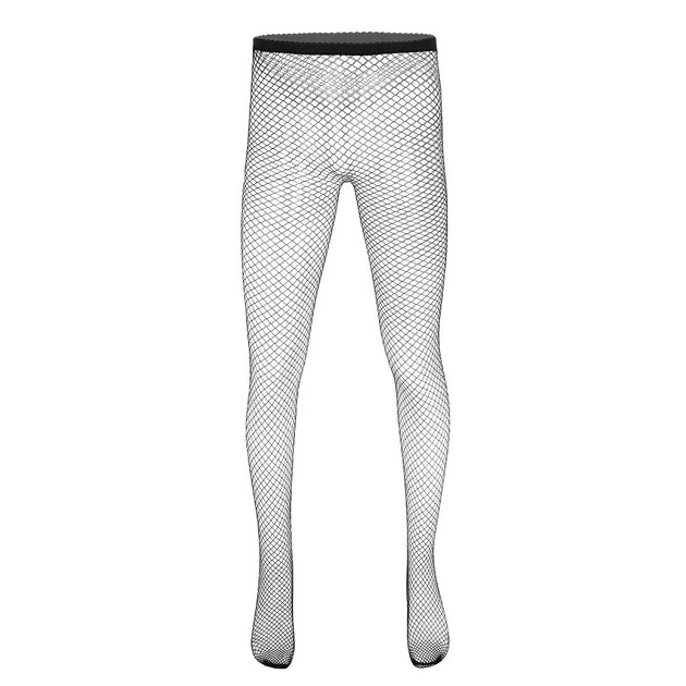 Herren-Fischernetzstrumpfhosen — Stilvolles schwarzes Accessoire