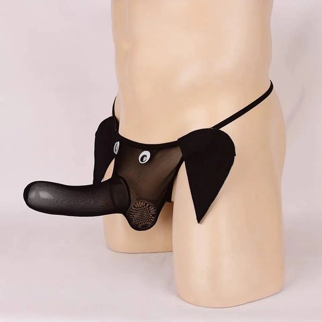 Men's Erotic Boxers 'Elephant' Black with Ears