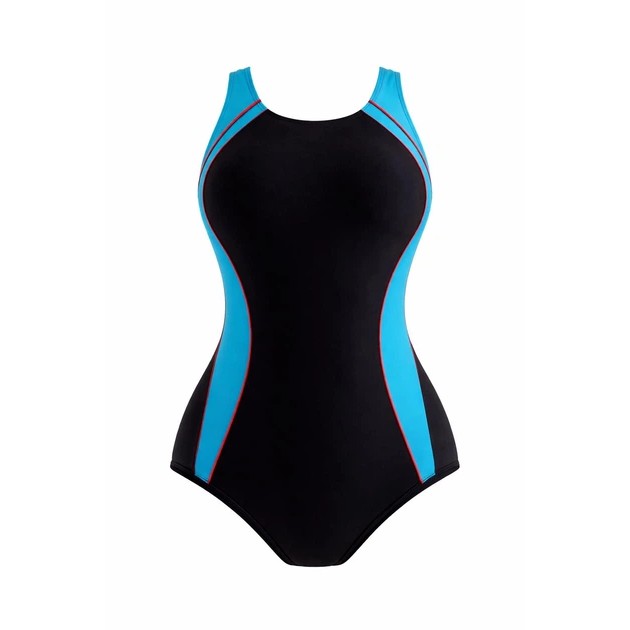 Maillot de bain sportif femme Rivage Line - style graphite