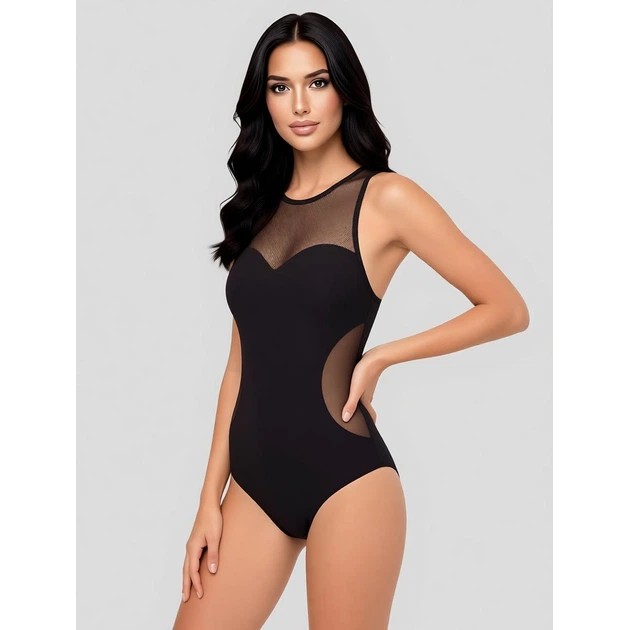 Maillot de bain femme Fuba avec inserts élastiques noirs