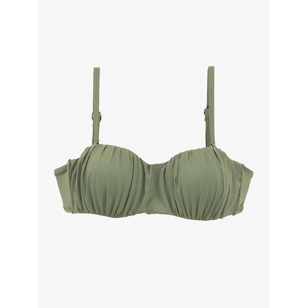 Damen Bikini-Oberteil einfarbig GENUA in Khaki — Stil und Komfort
