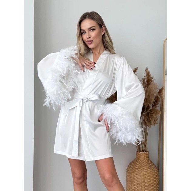 Noelia Seiden-Kimono-Rock — Eleganter weißer Stil