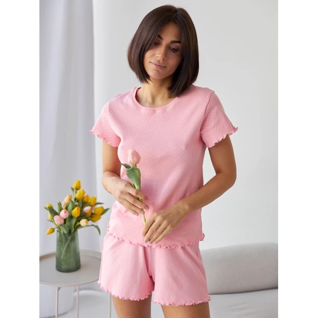 Damen Baumwoll-Pyjama von BARWA garments — Zarter Lavendel-Farbton